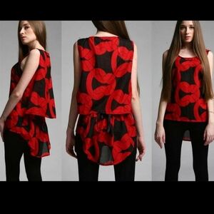 Love Dollybird cotton silk bold print top